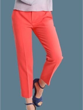 Banana Republic Women's Bright Orange Tailored Pants FLAWED